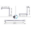 Braccio Estensibile per Doccia da Bagno 18 pollici G1/2 Connessione Universale Regola Altezza/Angolo Braccio Doccia Esteso Estensore Testa Antigoccia