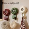 Punch-Free Storage Holder for Coat Towel Reusable No-Punch Hangers Universal Hook  Bathroom Kitchen