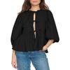 Spring and Summer Sweet and Casual Lace-up Striped Women's Blouses & Shirts