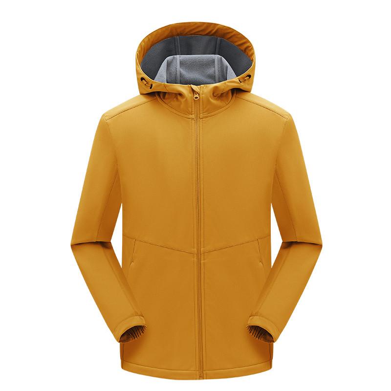 

Мужская осенне-зимняя куртка-ветровка софтшелл с капюшоном - Ветрозащитная, водонепроницаемая куртка для активного отдыха для пар S