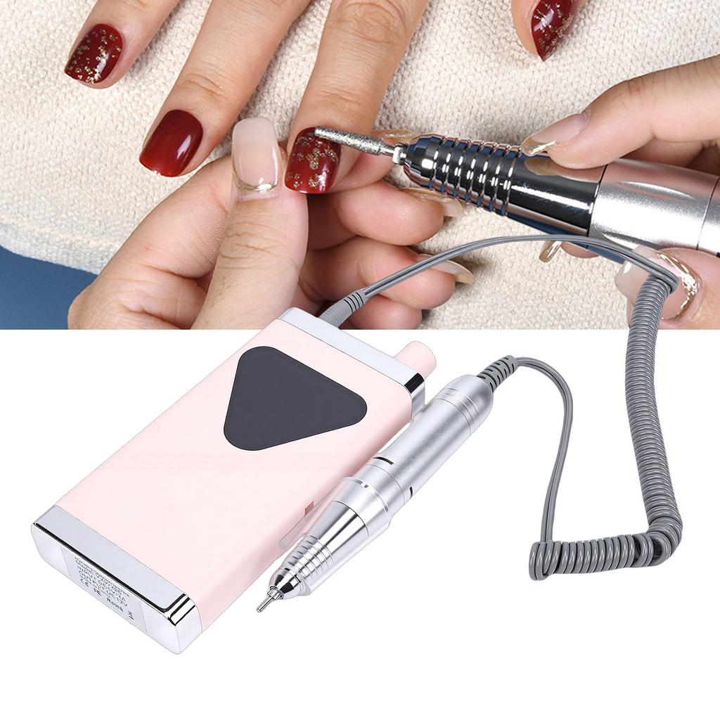 Electric Nail Drill 45000RPM Re Able Cordless Nail File Machine with LED Display for Acrylic Gel