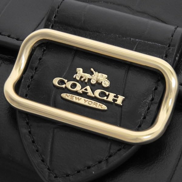 Wallet Bifold Folding Wallet Compact Outlet Brand Leather CM263 [Coach] Women's (BLACK/Black) [Item]