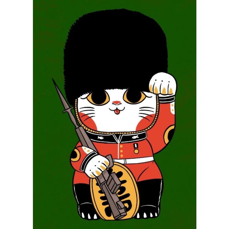 Lucky Cats Cartoon Poster Canvas Prints Lucky Sushi Bar Wall Art Decor Cute Cartoon Cat Prints Decor for Shop Maneki Neko Decor