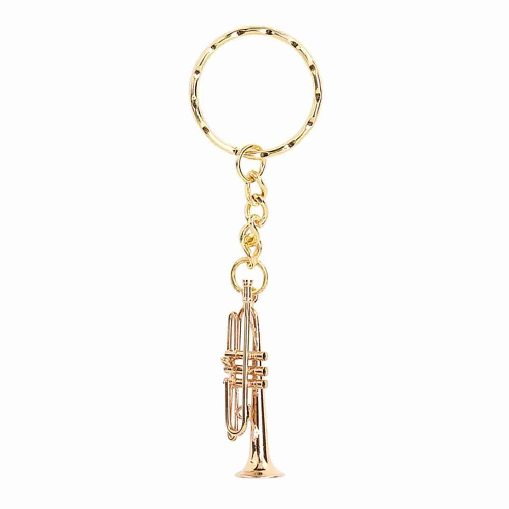 Compact Trumpet Keychain Miniature Musical Instrument Keychain Trumpet Pendant Decoration