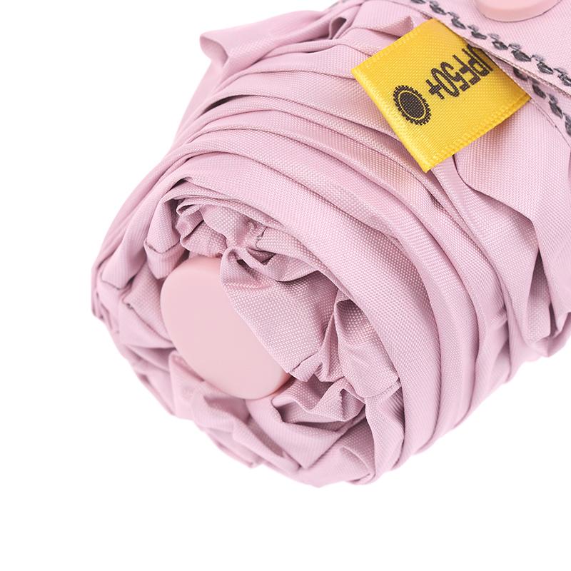 Five-Folding Dual-Purpose Capsule Umbrella Sun Protection Sunshade Pocket Women'S Umbrella Compact Umbrella Foldable Rain