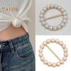6 Pcs Clothes Corner Knotted Buttons Round Circle Heart Shape Faux Pearl Rhinestone Decor Scarf Ring Clips T-shirt Ties Clips Shirt Tighten Clips