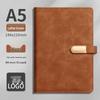 Custom Business Notebook with Metal Buckle and Pen Holder - Personalizable Logo Souvenir