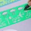 4PCS Ruler Drawing Painting DIY Template Board Plastic Ruler Art Craft Juguetes Office Cultural Educational Supplies TMZ