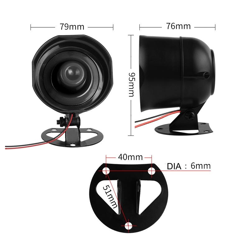 One Button Triggered Musical Car Horn Programmable MP3 Siren Horn Customizable Sound Car Horn Loudspeaker