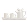 Creative Bow Ceramic Tea Set Household Simple Teapot Teacup Tray Combination Cup Mug