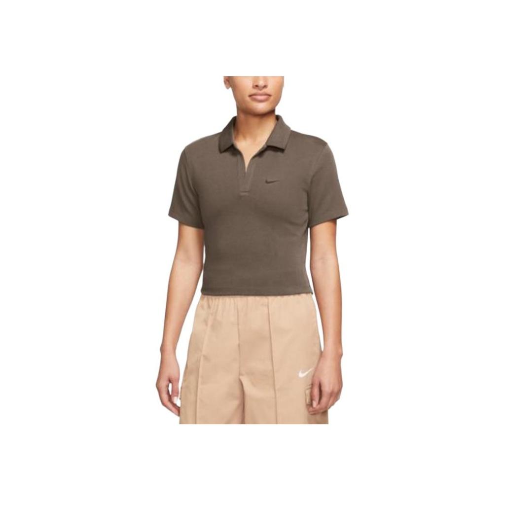 Nike Sportsklær Casual Series Mote Allsidig Kortermet T-skjorte Dame Topper Brun DV7885-214