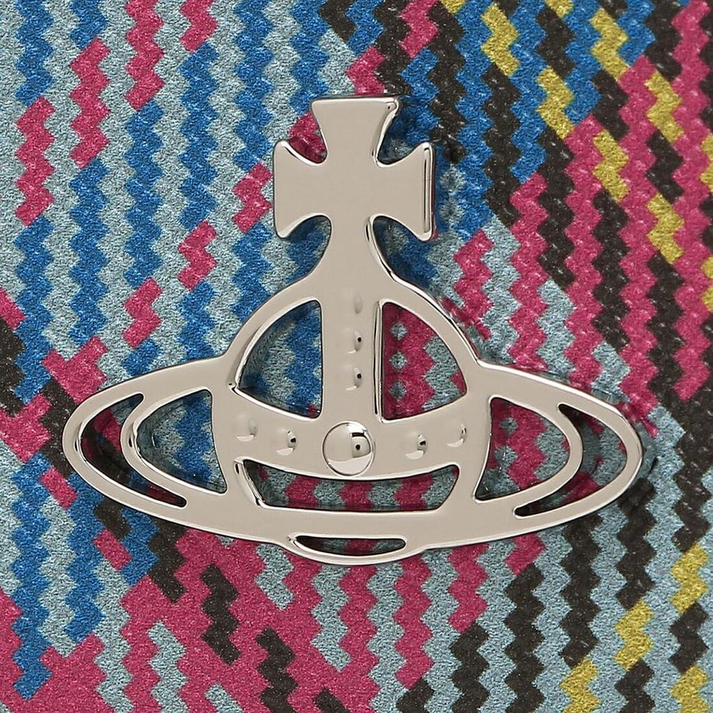 Trifold Wallet Bio Green Saffiano Clasp Blue Pink 51010018 S000V O102 [Vivienne Westwood] Women's [Item]