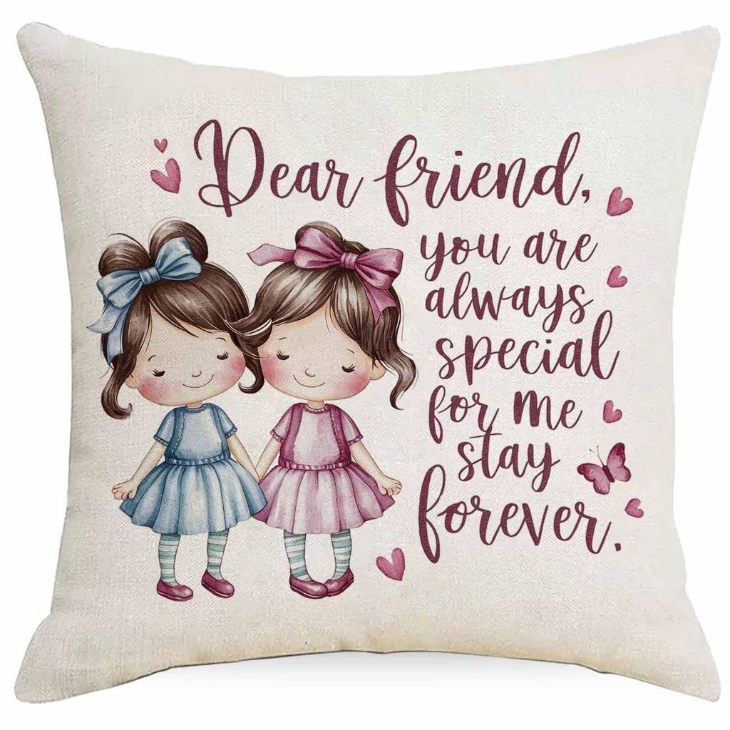 New Best Friend Creative Quotes Line Pillowcase Living Room Sofa Bedside Pillow