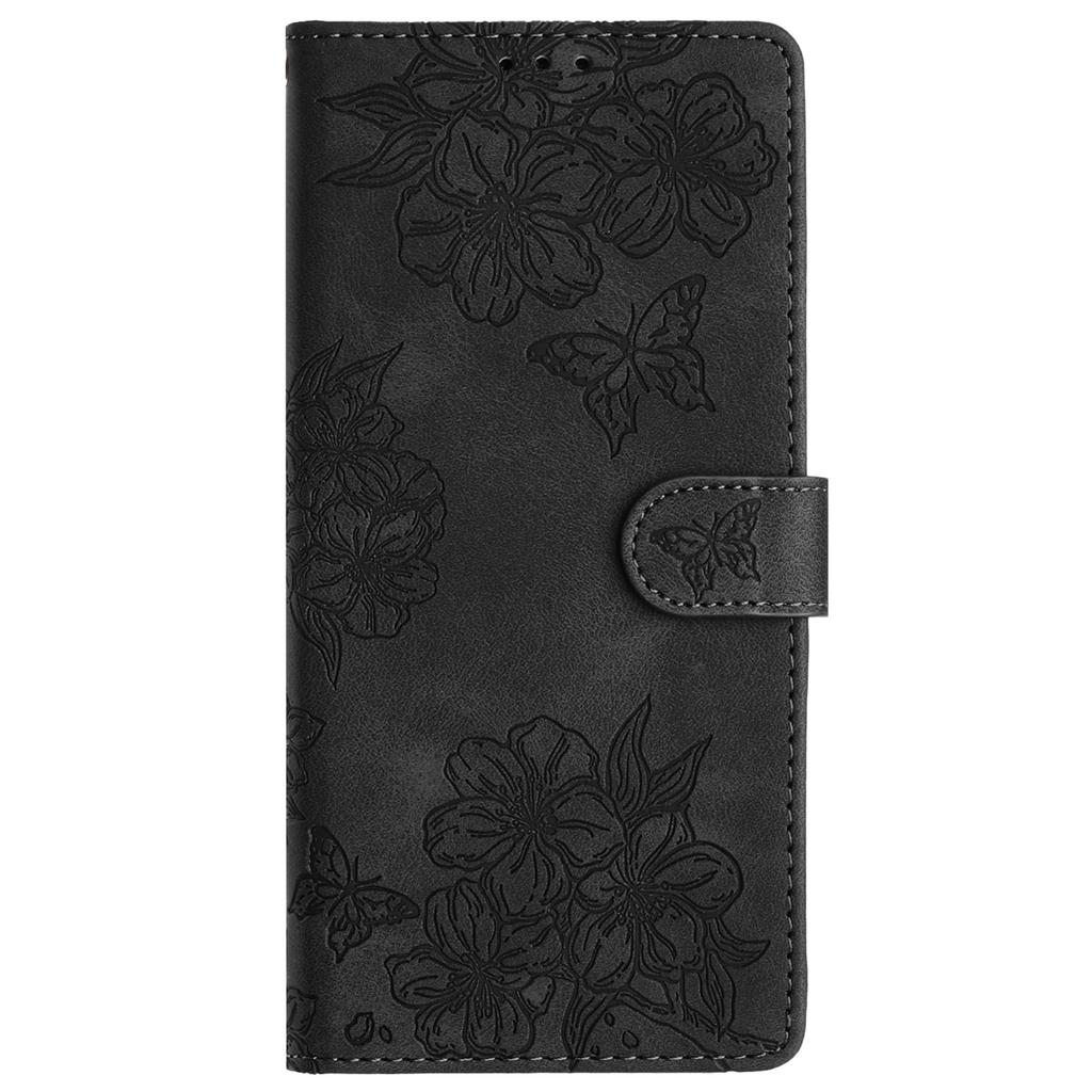 For Xiaomi Redmi Note 13 Pro 5G/Poco X6 5G Case Butterfly Flower Imprint Skin-Touch Leather Phone Cover