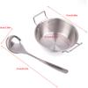 304 Stainless Steel Tableware Set - Silver Instant Noodle Bowl, Korean Rice Wine Bowl, Double-Handle Ladle & Salad Snack Basket