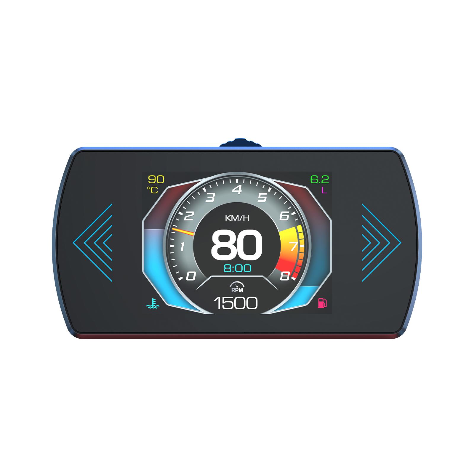 

P12 OBD2 HUD Car Head Up Display Digital Speedometer Speed Gauge On-Board Computer RPM Meter Water Temp Voltage Mult-lauguage