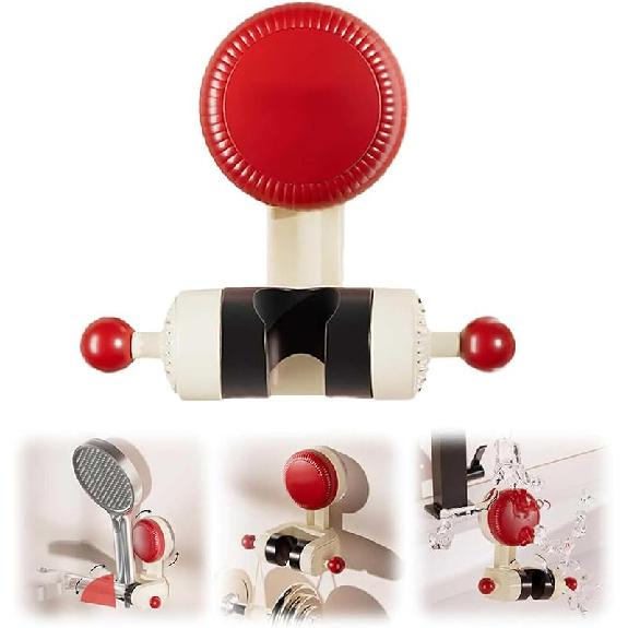 2024 New Adjustable Suction Cup Shower Holder Handheld Shower Head Holder for Bathroom, No Drilling Universal Shower Head Suction Cup Holder красный