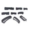 10 Pcs/Pack Quick Slip Keeper Buckle End Clip Slider Black For Molle Tactical Backpack Adjusting Strap Webbing 20-50Mm