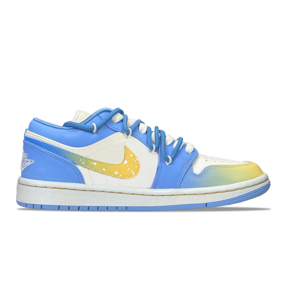 Jordan Air Jordan 1 YDCC Maple Abrasion Resistant Low top Vintage Basketball Shoes Women's Blue AO9944-441(Team501-)
