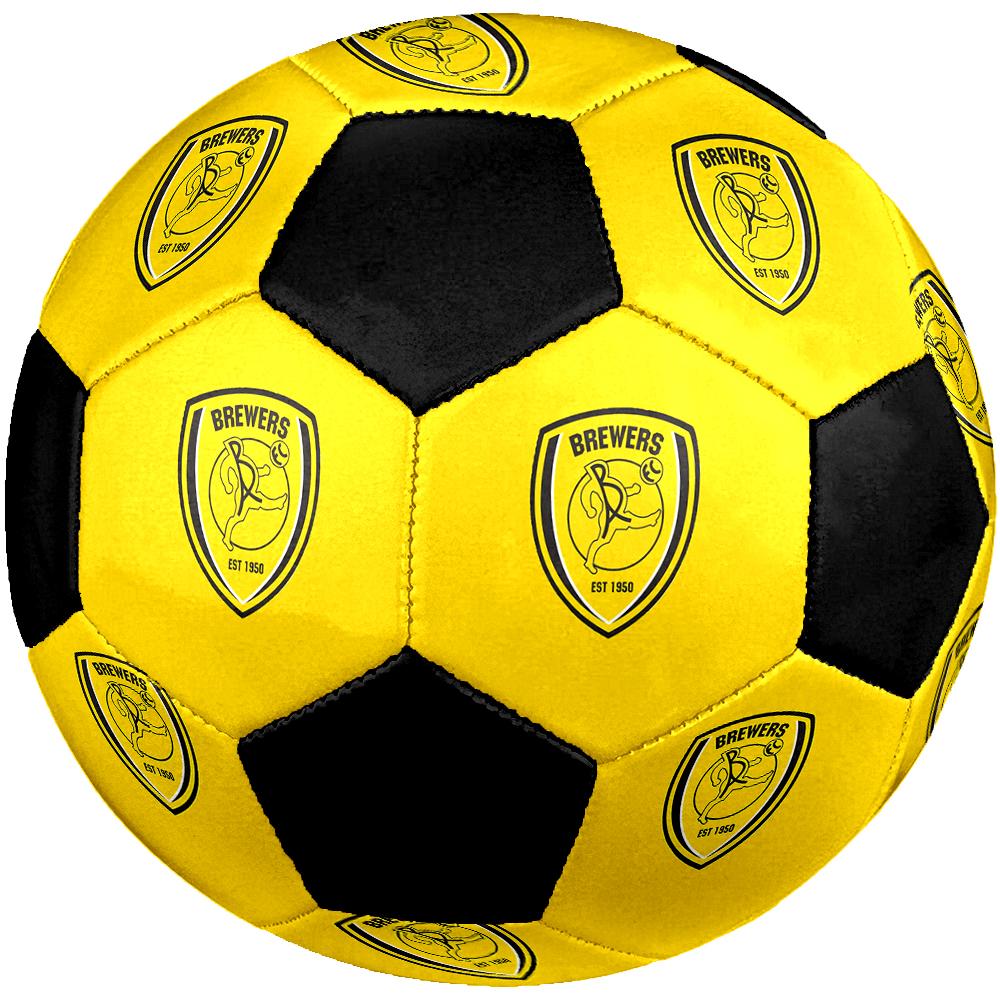 SIZE 5 Burton Albion FC Soccer Ball Colorful All Ages Machine Stitched PVC Competition Ready Durable High-Bounce