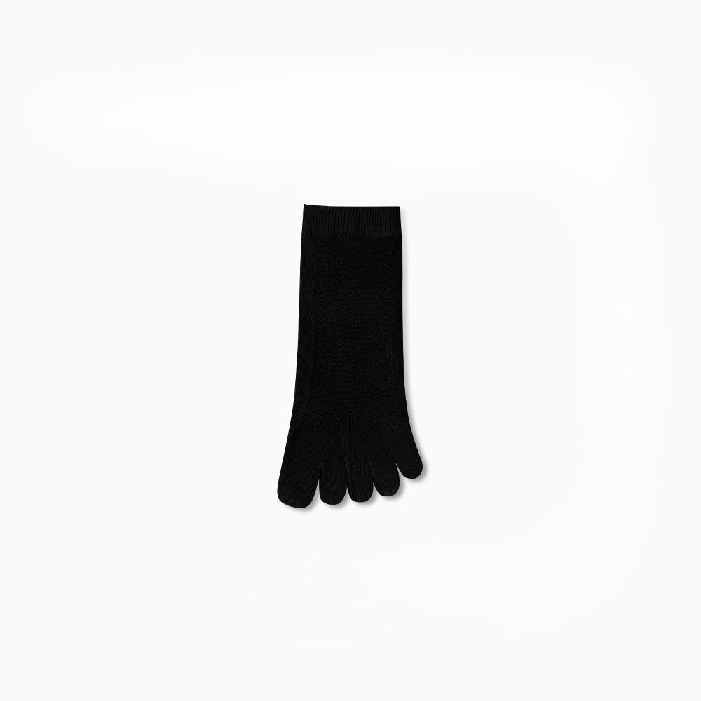 Sommer Herren Fünf-Zehen-Socken, Mesh Atmungsaktiv Einfarbig Mittelwaden-Socken, Sport Schweißabsorbierend und Geruchsneutral Modische Freizeit-Socken