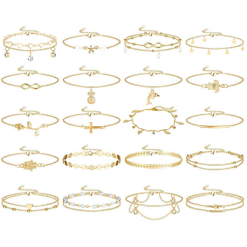 New Trendy Anklets  Bulk Delicate Gift Party Gold Foot Chain for Women Butterfly Fashion Jewelry Anklets