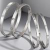 Classic Luxury Crystal Bracelet Bangles for Women Stainless Steel Silver Color Waterproof Jewelry Gifts for Girlfriend Mom Wife