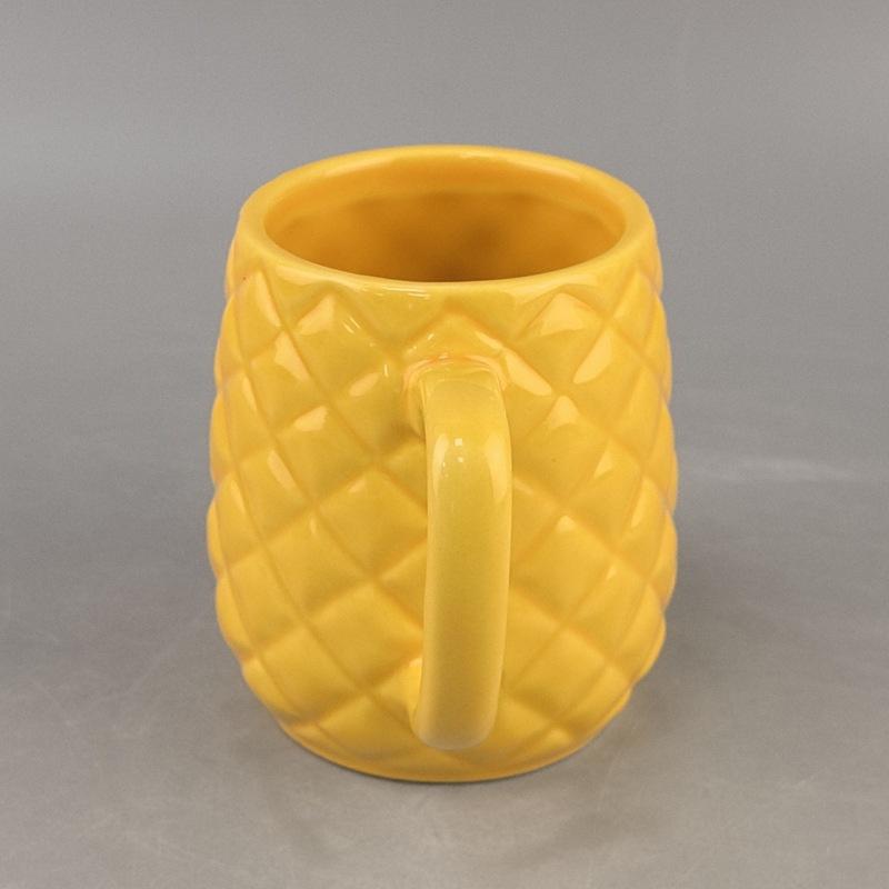 Creative Custom-made Fruit-shaped Pineapple Ceramic Cute Style Mug Large Capacity Universal High-value Coffee Cup