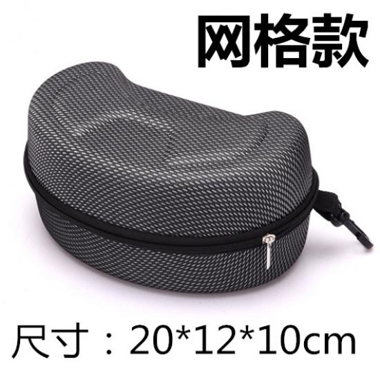 

Extra-large, widened motorcycle goggles bag, sunglasses packaging, can be hung and worn, stylish/Ski glasses case Grid Style