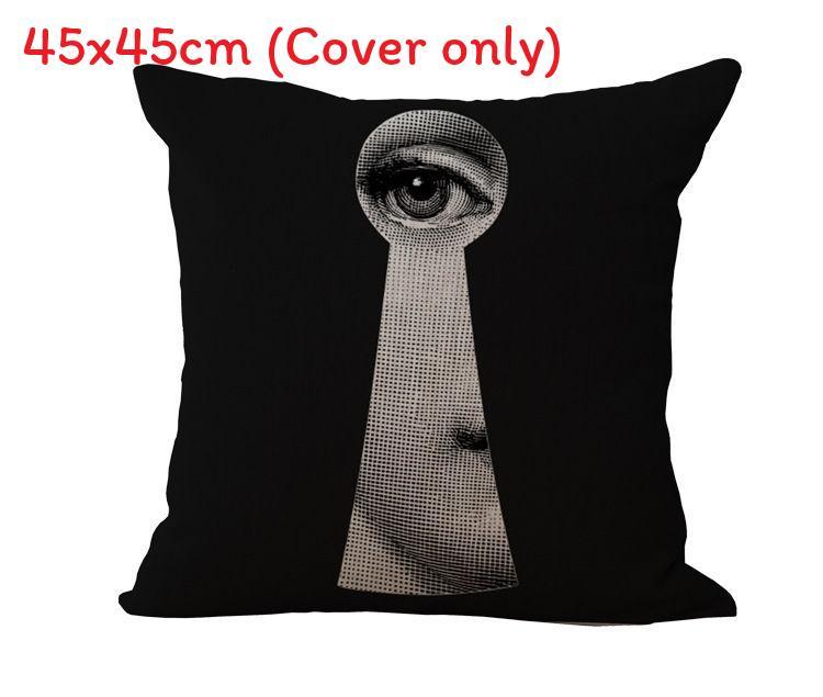 Leinen Vintage Piero Fornasetti Gesicht Kissenbezug Mit Elegantem Design Und Langlebigem Material