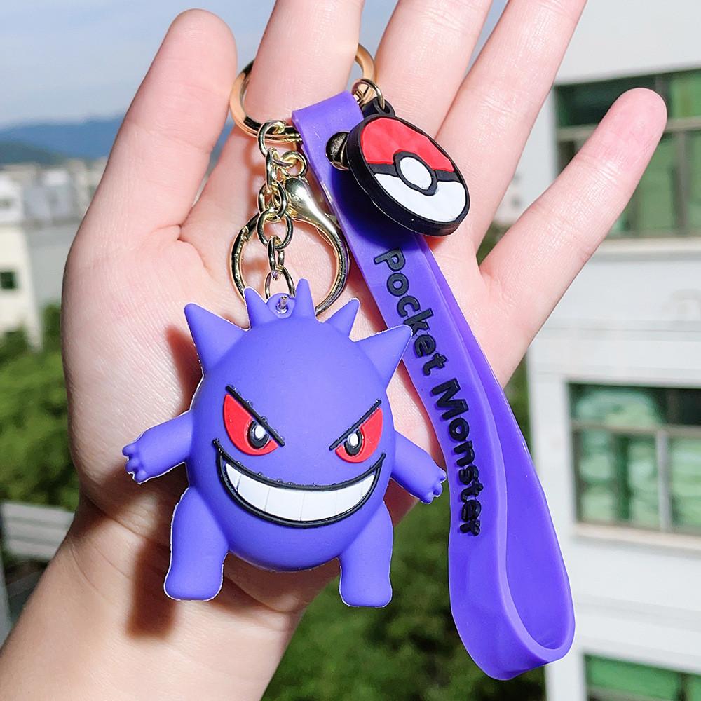 

Cute Pikachu Silicone Keychains Large Character Ornament For Kids And Adults Gengar