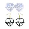 Epoxy Love Heart Mold Silicone Earrings Mold Handmade Fashion Jewelry Molds for Resin Jewelry Making Pendant Crafts