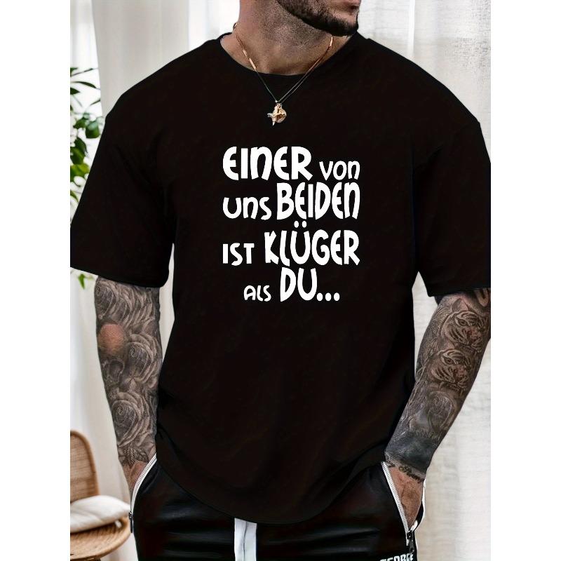 European sizes Men's "ONE or TWO Is SMARTER Than YOU.." Funny Competition Slogan T-Shirt - Casual Crew Neck Short Sleeve Tee