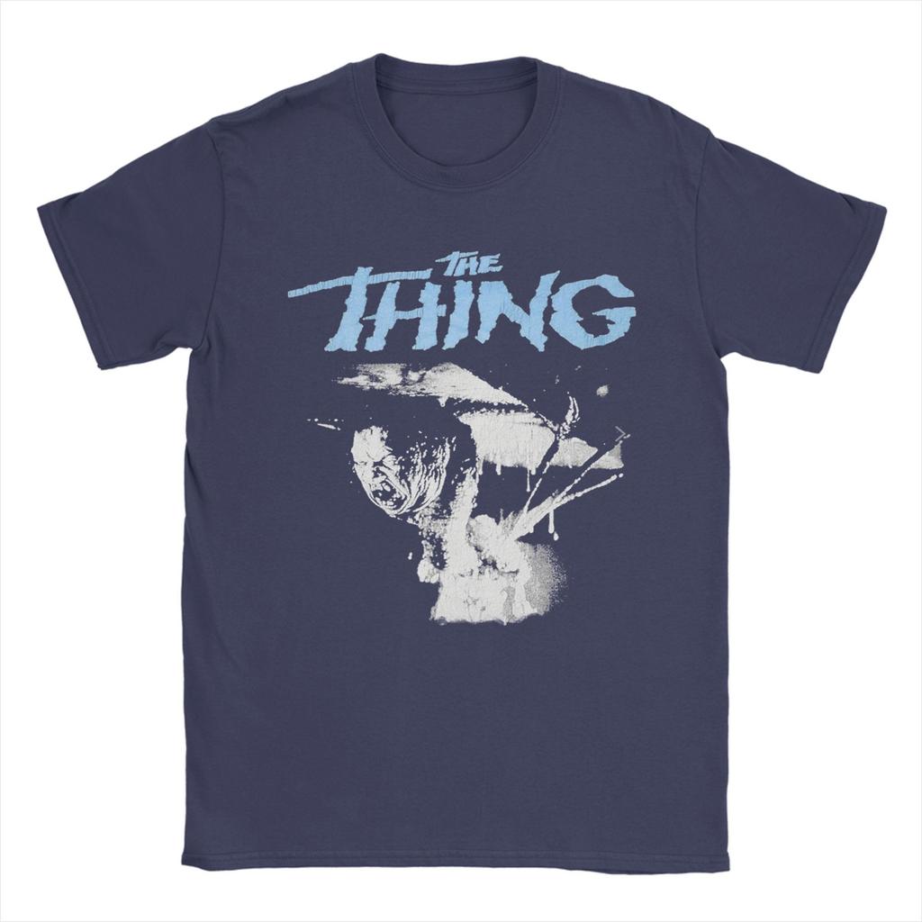 Maglietta Horror The Thing T-Shirt da Spiaggia Cotone per Uomo Maglietta Casual Originale Manica Corta Magliette Estetiche
