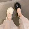Mary Jane Shoes Women's Spring and Summer New Thick Heel Small Leather Shoes Pearl Bow Girl Single Shoes