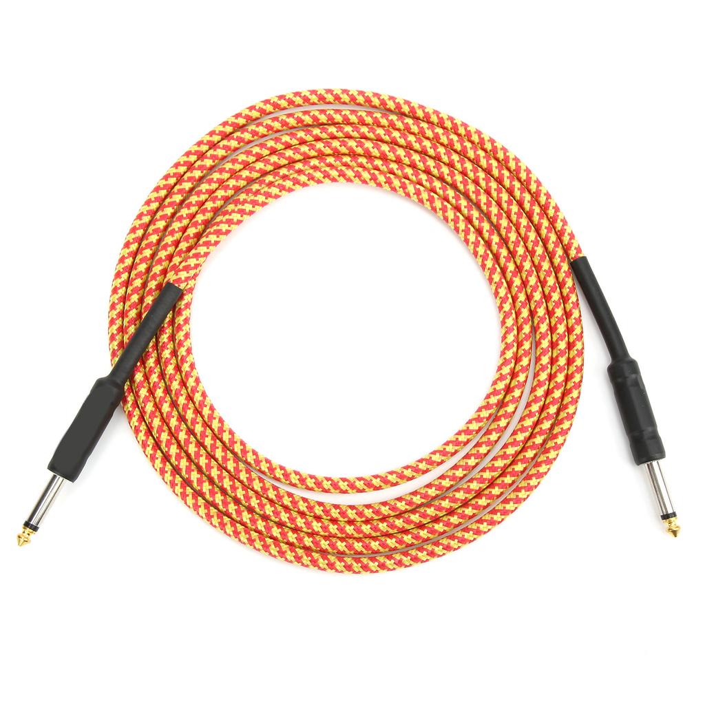 Guitar Cable     NickelPlated Plug   Cord Electronic Musical Instrument Wire(Yellow )