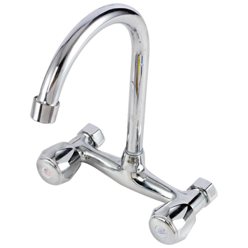 Lilang Wall-Mounted Dual-Handle Kitchen Faucet