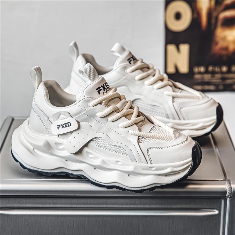 Fashion Fashion Men Shoes Thick Bottom Casual Mesh Breathable Designer Chunky Sneaker for Men Lace Up Sports Running Shoes Men Sneakers
