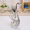Swan Dinnerware Set Zinc Alloy Gifts 6 Forks Swan Base Utensils Flatware for Tea Fruit Kitchen Banquet Countertop