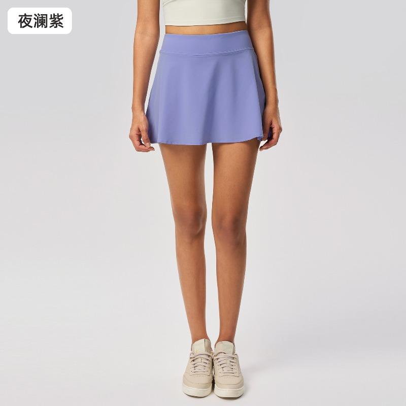 Summer fake two-piece sports short skirt women cover hips and show thinness with lining tennis skirt ice-feeling quick-drying yoga skirt D