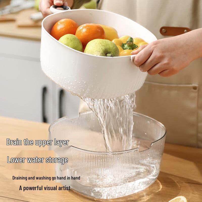 Multi-functional Double-Layer Kitchen Drain Basket