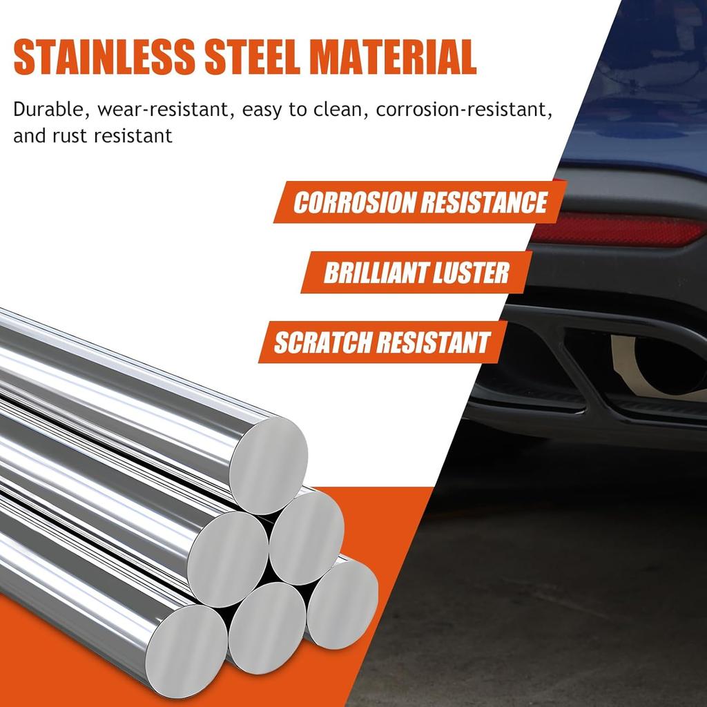 Car Exterior Exhaust Pipe Mufflers Cover Compatible with 2020-2023 Cadillac CT4/CT5, 2023-2024 Cadillac CT6,Stainless Steel Exhaust Pipe Decorate
