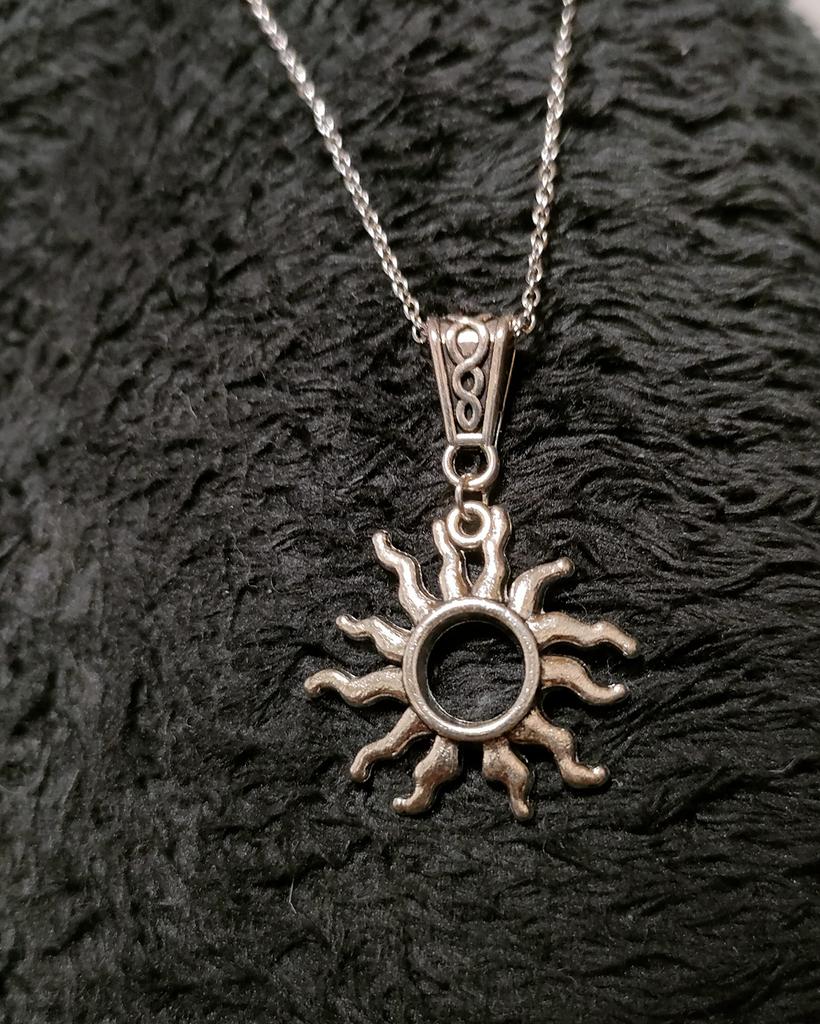 Collar con motivo Sol de Esperanza, Plata, Sol, Accesorios, Hombre, Mujer