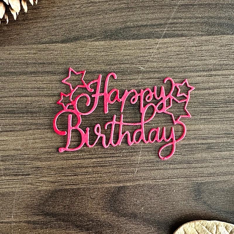Happy Birthday Brief Stanzform Metall Präge Schablonen Kohlenstoffstahl Stanzformen für Kartenherstellung Scrapbooking Kunst Handwerk