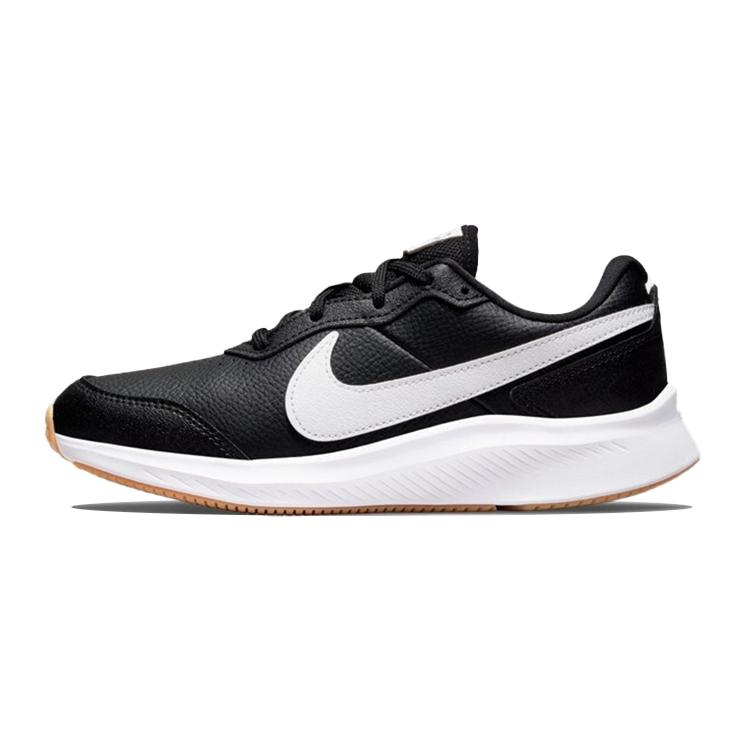 

New Nike Varsity Leather Low Top Kids Lifestyle Shoes Black White Teenagers CN9146-008 37.5