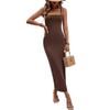 New Women's Evening Dress Dress Sexy Women's Long Skirt Hip-wrapped Slim Backless Summer American Black