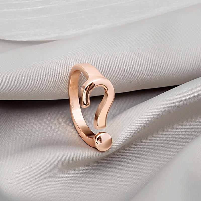 

Трендовое европейское и американское минималистичное темное милое женское кольцо на указательный палец Adjustable