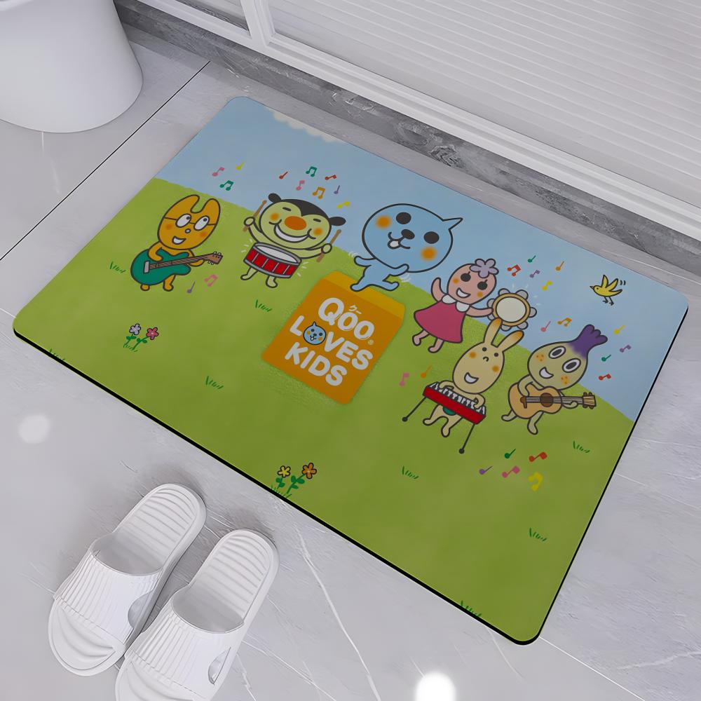 ANIME Q-Qoo Floor Mat Absorbent Floor Mat Non-Slip Entrance Rug for Bathrooms Restrooms and Toilets