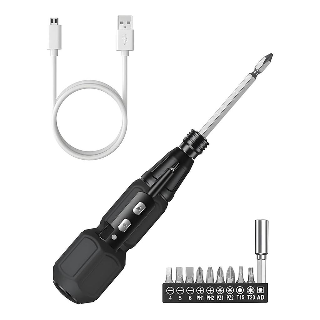 Electric Screwdriver Cordless, Rechargeable Power Screwdriver Set, Portable Repair Screwdriver Kit with LED Lights