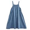 Plus Size Women's Summer Denim Overall Dress - Loose, Slimming, Korean Style for Maternity and Big Swing